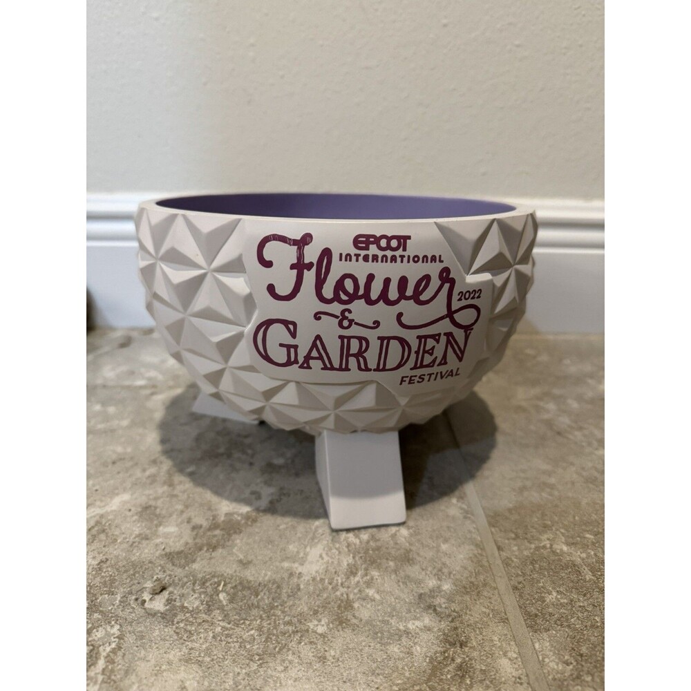 Disney Spaceship Earth Figment Planter Vase Epcot Flower & Garden Festival 2022